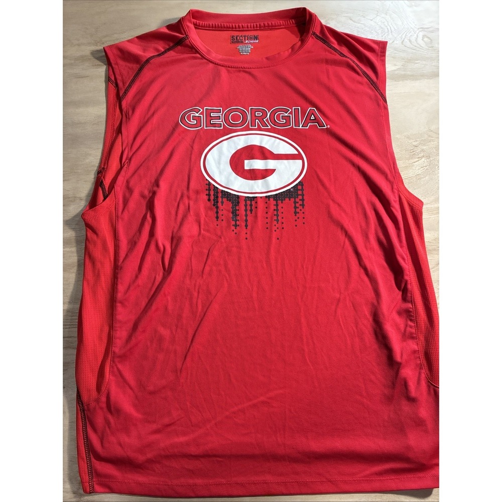 Georgia‎ Bulldogs Sleeveless Top Mens XL Red Section 101